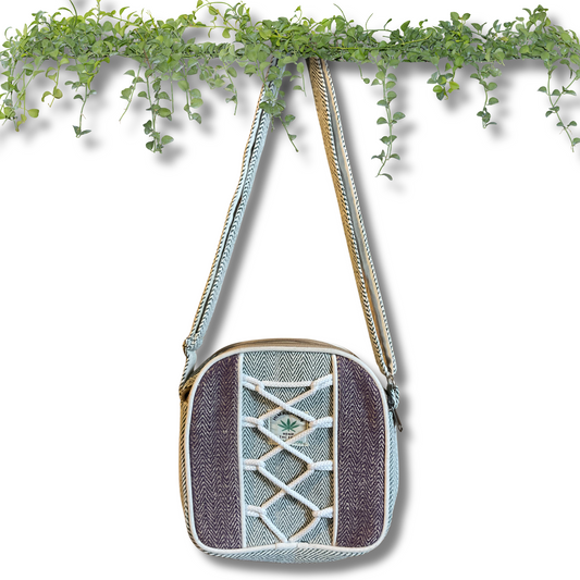 Amethyst Diamond Hemp Crossbody Bag