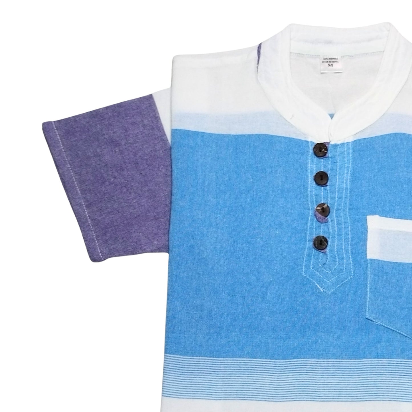 Nomadic Blue Cotton Half Sleeves