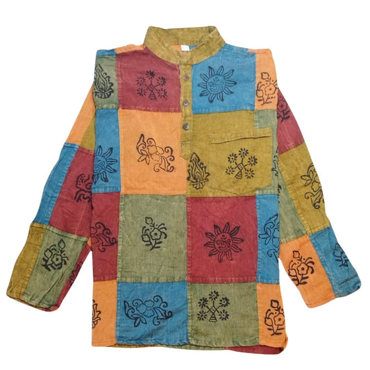 Patched Design Cotton Full Sleeves (Multicolor)