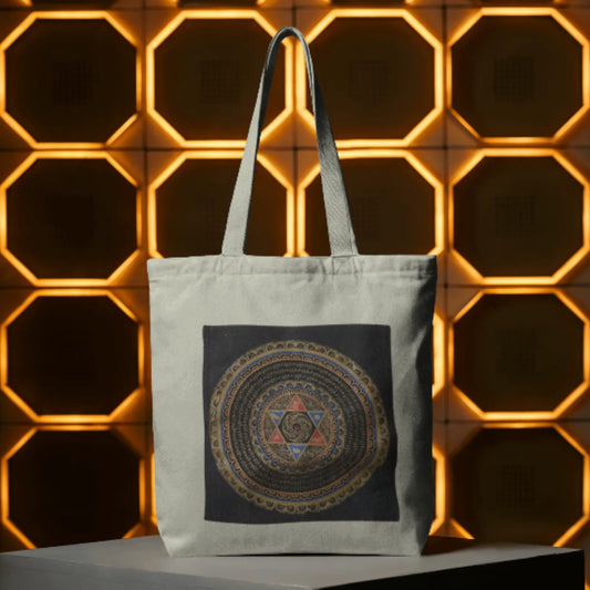 Beige Mandala Cotton Tote