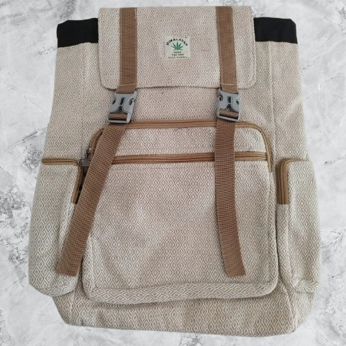 Handmade Boho Hemp Backpack