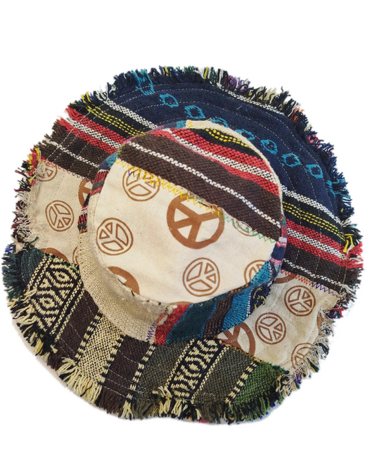 Boho Patchwork Sun Hat