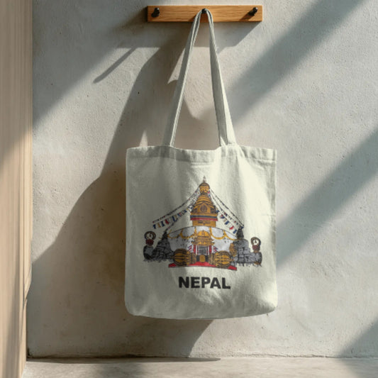 Swayambhunath Stupa Cotton Tote