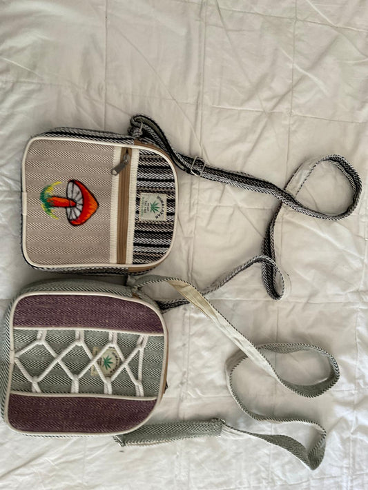Amethyst Diamond Hemp Crossbody Bag