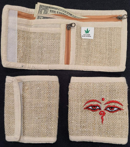 Minimalist Hemp Trifold Wallet