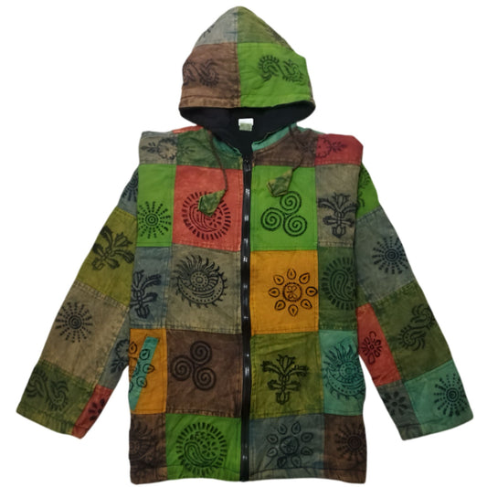 Unisex Cotton Patchwork Jacket