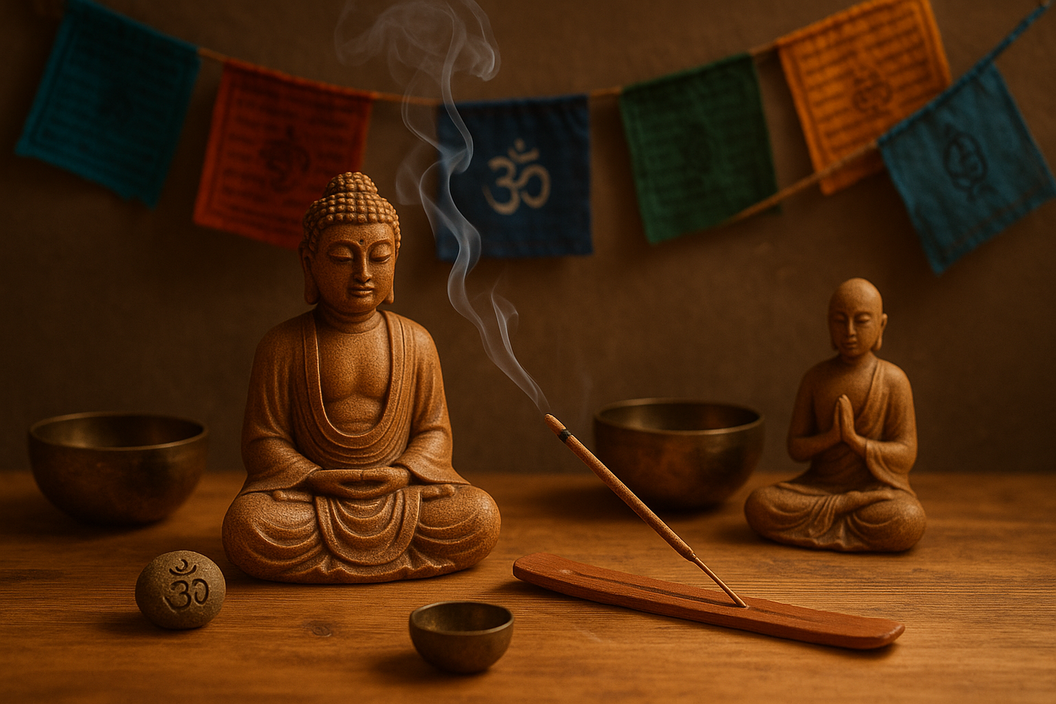 📿 Sacred Scents & Symbols
Elevate your space with handcrafted incense, serene statues, and vibrant prayer flags – each piece infused with intention.